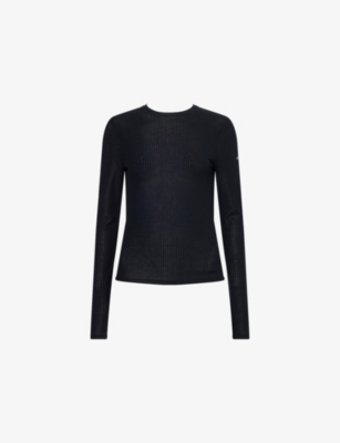 ALO YOGA: Sea Coast Round-Neck Stretch-Woven Top