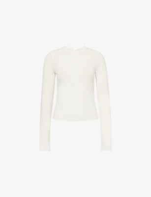 ALO YOGA: Sea Coast Round-Neck Stretch-Woven Top