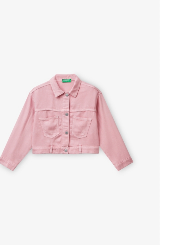Logo-Embroidered Cropped Denim Jacket 6-14 Years