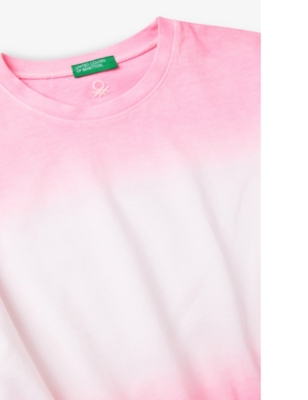 BENETTON: Logo-Embroidered Tie-Dye Cotton T-Shirt 6-14 Years