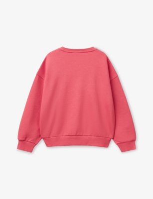 BENETTON: Sequin-Embellished Crewneck Cotton-Jersey Sweatshirt 6-14 Years