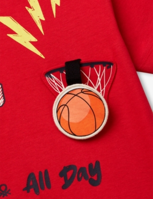 BENETTON: Cuckoo-Print Crewneck Cotton-Jersey T-Shirt 18 Months - 6 Years