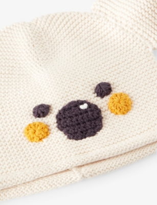 BENETTON: Anima-Face Crochet-Knit Cotton Hat 0-18 Months