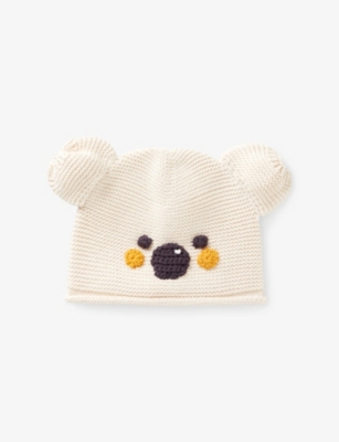 BENETTON: Anima-Face Crochet-Knit Cotton Hat 0-18 Months
