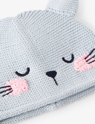 BENETTON: Anima-Face Crochet-Knit Cotton Hat 0-18 Months