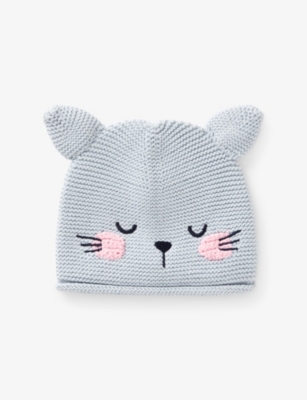 BENETTON: Anima-Face Crochet-Knit Cotton Hat 0-18 Months