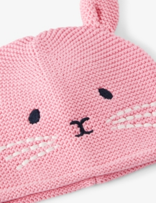 BENETTON: Anima-Face Crochet-Knit Cotton Hat 0-18 Months