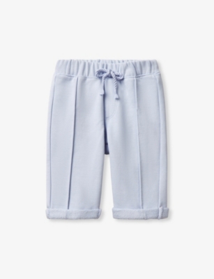 BENETTON: Rolled-Cuff Logo-Embroidered Cotton-Fleece Jogging Bottoms 1-18 Months