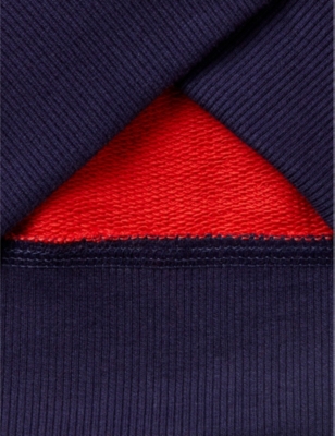 BENETTON: Logo-Embroidered Colour-Block Cotton Sweatshirt 6-14 Years