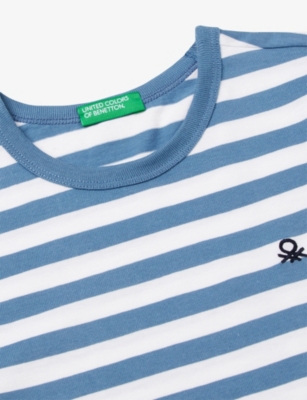 Benetton Multicolor Stripe-print Short-sleeve Cotton-jersey T-shirt 18 Months - 6 In Multicolor