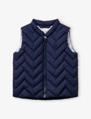 BENETTON: Rabbit-Print Lined Padded Shell Gilet 1-18 Months