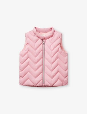BENETTON: Rabbit-Print Lined Padded Shell Gilet 1-18 Months