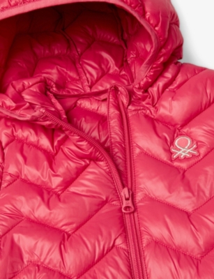 BENETTON: Hooded Quilted Shell Jacket 18 Months - 6 Years