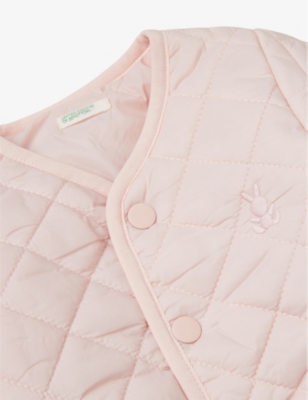 BENETTON: Rain Defender V-Neck Quilted Shell Jacket 1-18 months