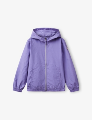 BENETTON: Logo-Appliqué Hooded Shell Rain Jacket 6-14 Years