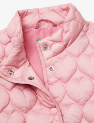 BENETTON: Heart Quilted Sleeveless Padded Woven Gilet 18 Months - 6 Years
