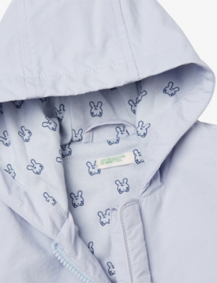 BENETTON: Hooded Long-Sleeve Woven Rain Jacket 1-18 Months