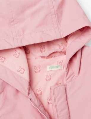 BENETTON: Hooded Long-Sleeve Woven Rain Jacket 1-18 Months