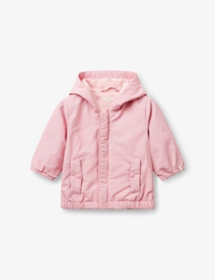 BENETTON: Hooded Long-Sleeve Woven Rain Jacket 1-18 Months