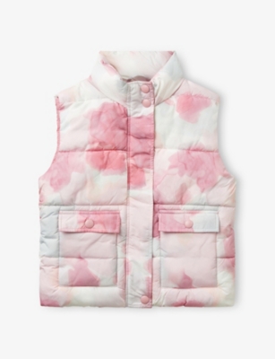 BENETTON: Abstract-Print Puffer Gilet 6-14 Years
