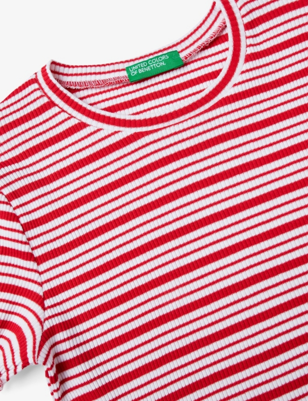 Logo-Tag Short-Sleeve Striped Cotton T-Shirt 6-14 Years