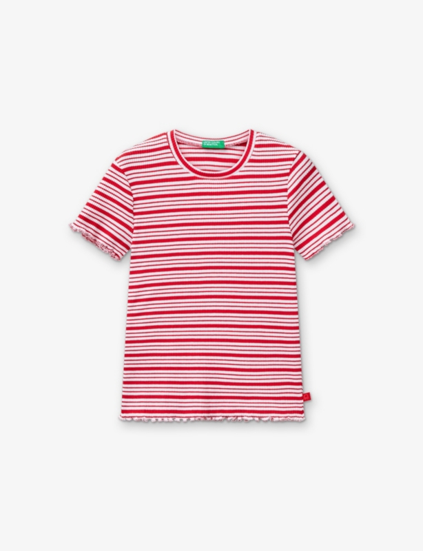 Logo-Tag Short-Sleeve Striped Cotton T-Shirt 6-14 Years