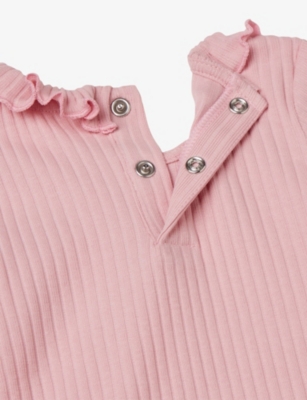 BENETTON: Frill-Collar Ribbed Cotton Bodysuit 1-18 Months