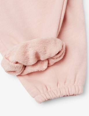 BENETTON: Bow-Embroidered Ruffled-Waist Cotton Jogging Bottoms 1-18 Months