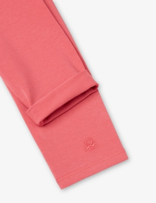 BENETTON: Logo-Embroidered Stretch-Jersey Leggings 6-14 Years