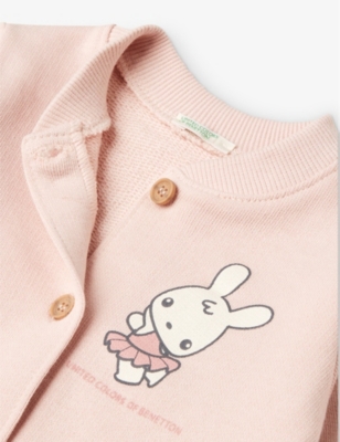 BENETTON: Bunny-Print Two-Piece Cotton Set 1-18 months