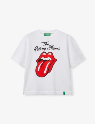 BENETTON: The Rolling Stones Graphic-Print Cotton-Jersey T-Shirt 6-14 Years