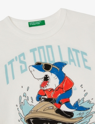 BENETTON: Graphic-Print Crewneck Cotton T-Shirt 18 Months-6 Years