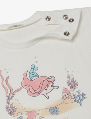 BENETTON: Graphic-Print Sleeveless Cotton T-Shirt