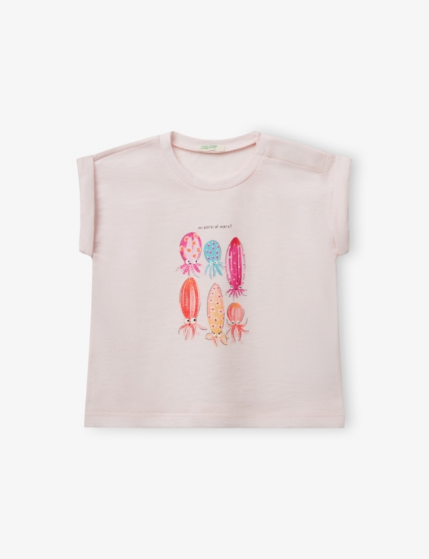 Graphic-Print Sleeveless Cotton T-Shirt