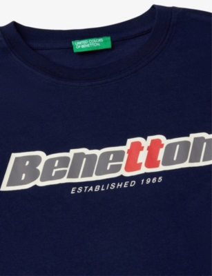 BENETTON: Logo-Print Long-Sleeve Cotton-Jersey T-Shirt 6-14 Years