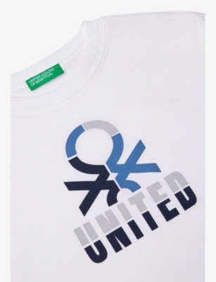 BENETTON: Logo-Print Long-Sleeve Cotton-Jersey T-Shirt 6-14 Years