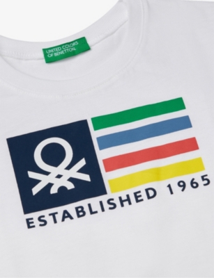 BENETTON: Logo-Print Short-Sleeve Cotton-Jersey T-Shirt 18 Months - 6 Years