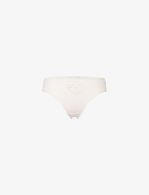 HANRO: Belina Embroidered Cotton Midi Briefs