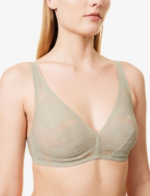 HANRO: Martha Soft-Cup Stretch-Woven Plunge Bra