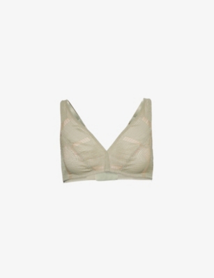 HANRO: Martha Soft-Cup Stretch-Woven Plunge Bra