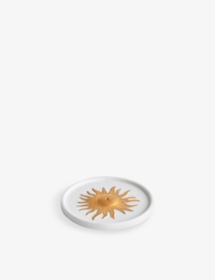 LOBJET: Soleil Hand-Painted Porcelain Incense Holder