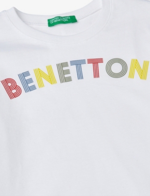 BENETTON: Logo-Print Long-Sleeve Cotton-Jersey T-Shirt 18 Months - 6 Years