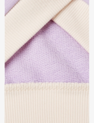 BENETTON: Glittered Logo-Print Kangaroo-Pocket Cotton Sweatshirt 18 Months-6 Years