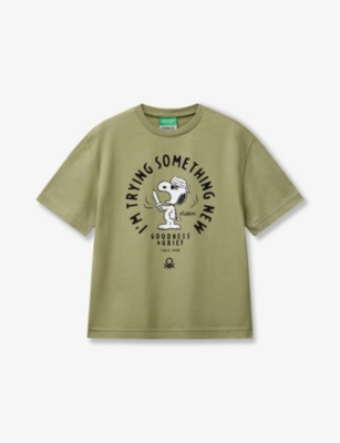 BENETTON: Graphic-Print Short-Sleeve Cotton T-Shirt 6-14 Years