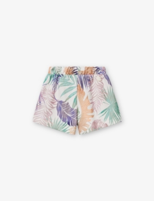 BENETTON: Palm Tree-Print Cotton Shorts 6-14 Years