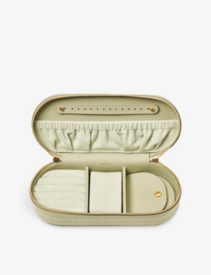 ASPINAL OF LONDON: Croc-Effect Small Leather Jewellery and Watch Case