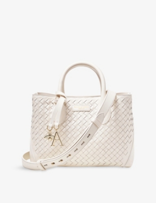 Aspinal Of London Womens Chalk White Midi London Leather Tote Bag