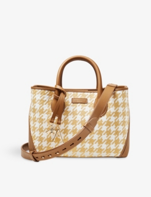 Aspinal Of London Womens Neutral Midi London Leather Tote Bag