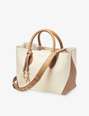 Aspinal Of London Womens Taupe Midi London Leather Tote Bag