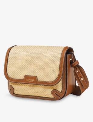 Aspinal Of London Womens Neutral Ella Raffia Cross-body Bag